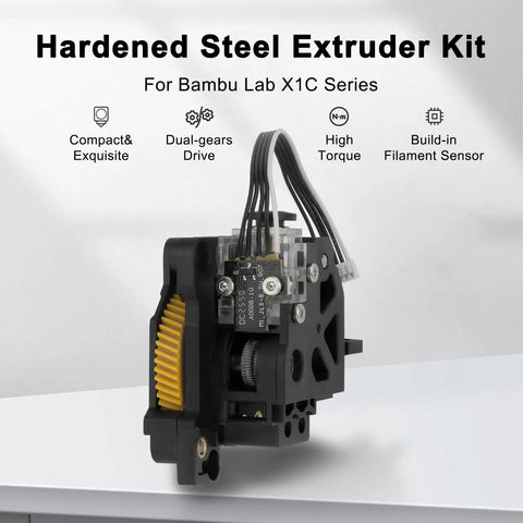 X1 Extruder Unit With Hardened Steel Dual Gears For X1 X1C X1 Carbon 3D Printers High Extrusion Force Anti Slip