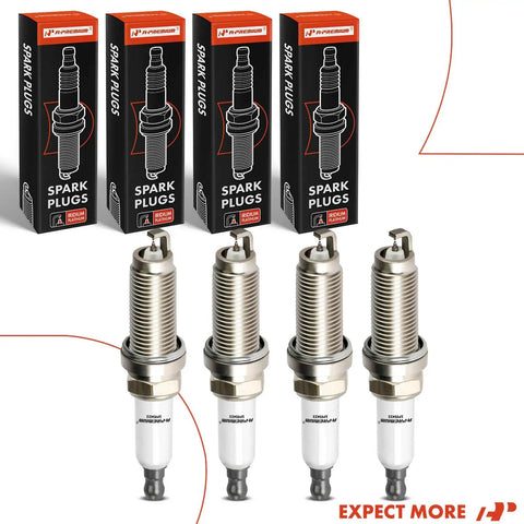 Iridium Platinum Spark Plugs 4 Pack For Hyundai Santa Fe Sport 2013-2018 2.0L displayed with packaging