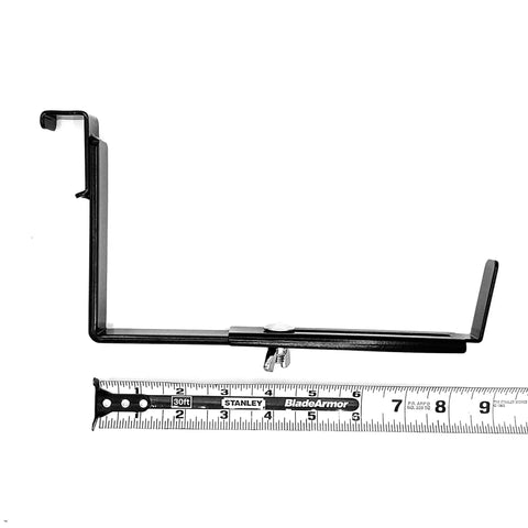Universal Adjustable 20 Inch Planter Box Bracket Kit With 2 Heavy Duty Bottom Brackets 5.5 To 8.5 Inches next to a ruler