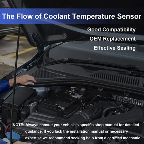 Dunviku coolant temperature sensor replacement part in engine bay.
