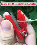 All Purpose Gardener Thumb Knife And Pruning Shears With No Fuss Design For Leaf Trimming held and cutting plant stem