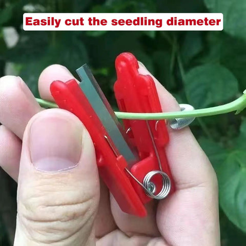 All Purpose Gardener Thumb Knife And Pruning Shears With No Fuss Design For Leaf Trimming held and cutting plant stem
