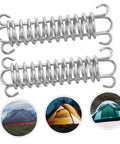 Close-up of 3 Piece Adjustable Rope Buckle High Strength Spring Tensioner Set For Lightning Quick Tent Setup Lightweight Camping Gear