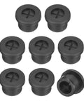 Eight Piece Rubber Cable Grommets For 1/2 Inch Holes Desk Pass Through Covers Flexible Wire Hole Covers Black