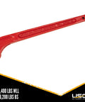 Badass Heavy Duty Lever Load Binder For 516 Inch Grade 70 Chain With 5400 Lbs Working Load Limit And 16200 Lbs Break Strength shown with a red handle.
