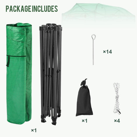 Walk In Pop Up Greenhouse For Indoor Or Outdoor Use 8.5 By 7 Ft Grow Tent With Zippered Doors Screen Windows Heavy Duty Frame And Weather Resistant PE Cover For Plants Veggies Herbs And Flowers