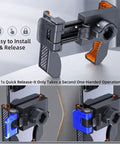 1 Inch Ball Screw Mount Phone Holder For Boat Car Truck And Desktop With Long Arm For Unobstructed Camera View, Ideal For Recording On Water Or Road, Durable Aluminum Build, Secure Grip, Easy Adjustments, quick-release clamp open and lock view