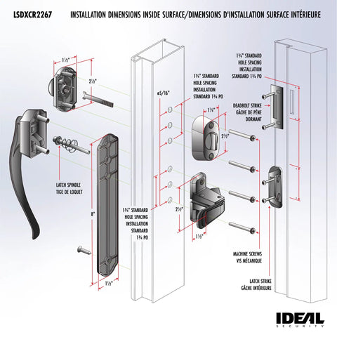 Pull Handle Set With Keyed Deadbolt For Storm Doors And Screen Doors Matte Black 4 Piece Exterior Door Hardware Upgrade