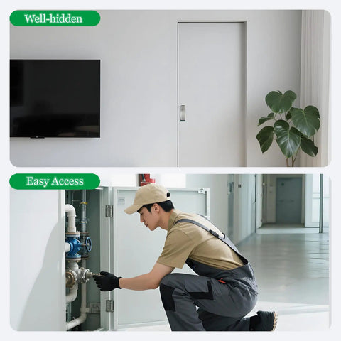 Total No Brainer Install Aluminum Access Panel With Strong Reinforced Door For Drywall provides easy access to hidden plumbing.