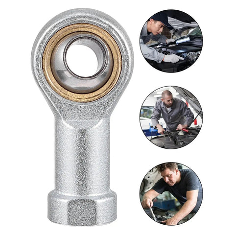 4Pcs Female Thread Rod End Bearings Set With Spherical Plain Bearings Pneumatic Rod Ends Easy Install Heavy Duty High Load Capacity Durable Copper Race Hardened Steel Ball Replacement Parts For Linkages And Machinery, automotive use