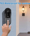 Wireless Video Doorbell With No Subscription No WiFi No App Needed 1080P HD Video 4.3 Inch Screen IP65 waterproof installation