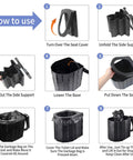 Elongated Portable Toilet For Camping And Travel Home Like Comfort steps showing setup process
