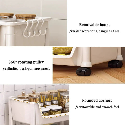 Rolling Storage Cart With Sweet Smooth Rollers And Three Layer Utility Shelf Rack For Cluttered Closets And Take It Anyway You Want And Mobile Organizer For Bathroom Kitchen Bedroom Laundry
