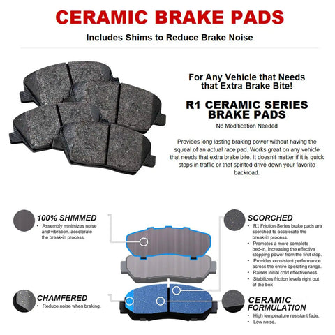 Front Brake Kit For 2015 To 2019 Nissan Micra And 2012 To 2019 Nissan Versa With Ceramic Brake Pads detail illustration