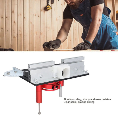 Heavy Duty Aluminum Router Lift Kit And Table Insert Plate With Stainless Steel Mounts For Serious Woodworking And Milling Work, detailed view