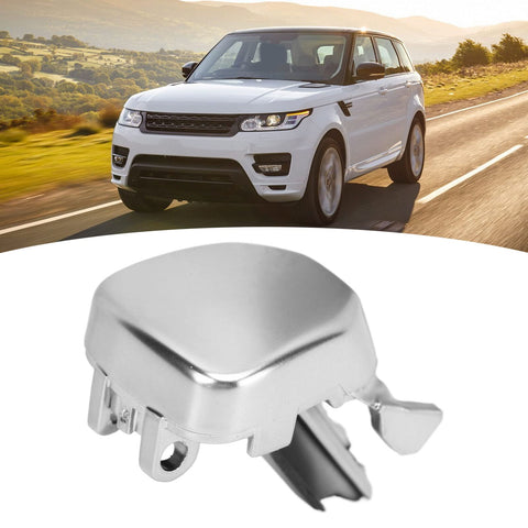 Gear Shift Lever Button Replacement For Range Rover Sport 2014 To 2020 Easy Install Button Trim OE Replacement With LR117072 LR099206 LR117072G LR108936, shown with vehicle in background