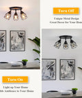 Adjustable Multi Directional Ceiling Light Fixture with E26 Base for Kitchen Hallway and Dining Room semi flush mount
