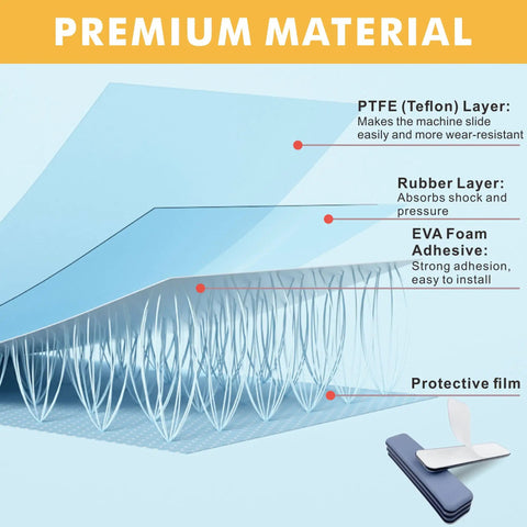 PTFE Furniture Sliders 1 Inch By 4 Inch Rectangular Self Adhesive Floor Protectors For Carpet And Hardwood Floors Glide Pads That Make Moving Heavy Furniture A Breeze Set Of 16