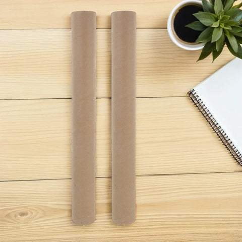 10 Pack Kraft Paperboard Poster Tubes with Plastic Caps, 50mm Inner Diameter and 40cm Length, Durable Mailing and Storage Tube Mailers