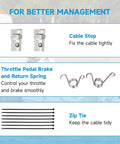 Go Kart Throttle Cable And Throttle Linkage Assembly Kit For Predator 212CC And 196CC OHV Engines cable stop and springs