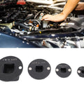 Compact Low Profile Impact Socket Adapters With Magnetic Inserts For Tight Spaces And Hard To Reach Bolts Crv Steel Drive Reducers 4 Piece Set, 1in to 1/4in