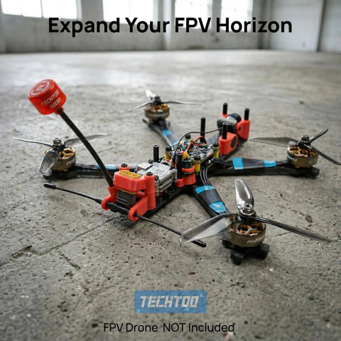 RHCP FPV Antenna Long Range Five Point Eight G For DJI FPV Quadcopter Racing Drone IPEX UFL attached to drone frame