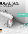 Vellure door draft stopper installed at bottom of door; premium door sweep with ultra-strong glue for weather sealing