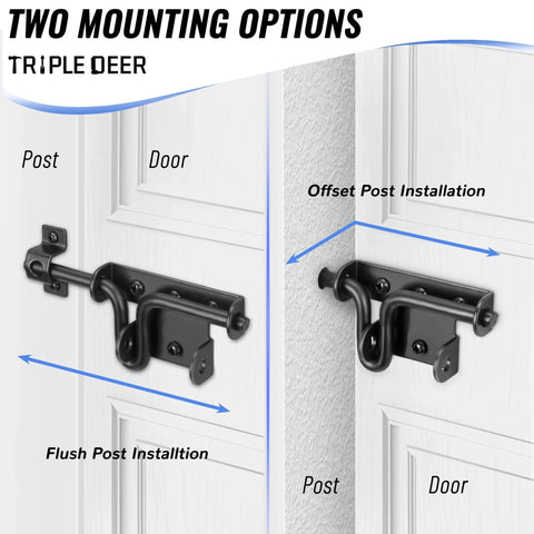 Beefy Heavy Duty Sliding Bolt Gate Latch For Wooden Fence Yard Fence Shed Door Barn Door Left Or Right Hand Install