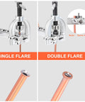 Go-To All-In-One 3/16 Brake Line Repair Kit With 25 Ft Copper Coated Tubing, flare tools for single and double flare