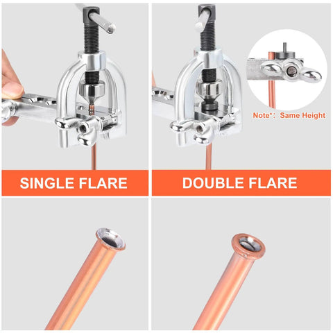 Go-To All-In-One 3/16 Brake Line Repair Kit With 25 Ft Copper Coated Tubing, flare tools for single and double flare