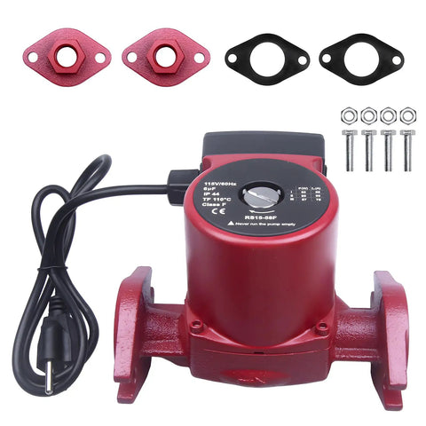 Top Shelf Straight Shooter Heavy Duty Water Circulator Pump Compatible With Grundfos Ups15 58Fc 115 Volt 3 Speed 1 25 Horsepower Nonsubmersible unit with fittings and hardware.