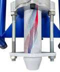 Bottom view of Badass Heavy Duty Putty Cement Grouting Mortar Spray Machine With 28L Hopper And 220V Power showing detailed nozzle mechanism.