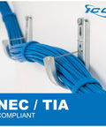 4-Inch Wall Mount J Hook 25-Pack With Retainer Clips Galvanized Steel Zinc Finish Heavy Duty Cable Management ETL Listed