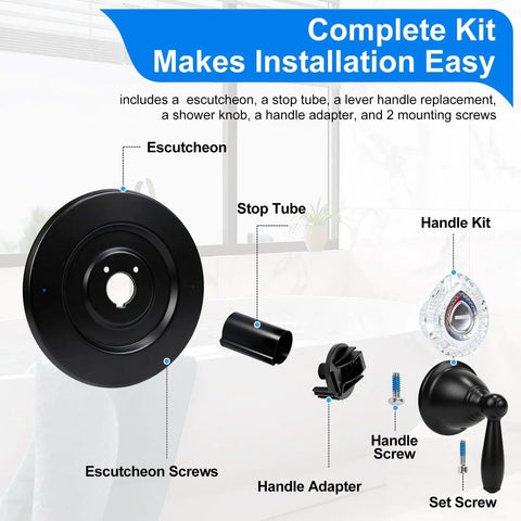 Upgrade Your Bathroom With This Sleek Shower Trim Kit Compatible With Moen T470 Chateau Tub And Shower Valve Featuring Easy Install Distinct Red Blue Indicators For Ultimate Water Control Style. Black shower trim kit parts