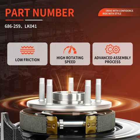 Front Steering Knuckle And Wheel Bearing Hub Assembly Left Driver Side For 2007 2009 Toyota Camry 2.4L L4 Ready To Roll Direct Fit Premium Replacement With OE Reference LK041 And 686259 Anti Rust Protection.