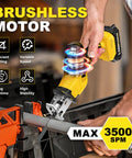 Cordless Reciprocating Saw With 0-3500 SPM Stepless Speed, Comes With 4 Blades And 2 Batteries, Tool Free Blade Change, Lightweight