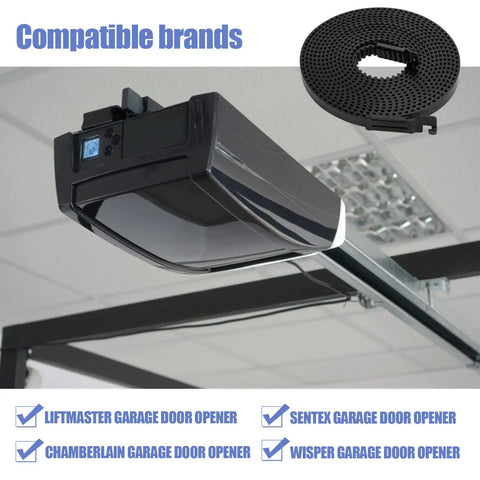 Heavy Duty Garage Door Drive Belt Assembly For 7 Foot Residential Openers, 237 Inch Long With 20 Grooves Per 6 Inches