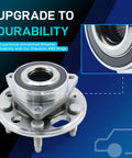 Two Pack Front And Rear Wheel Bearing Hub Assembly With ABS For 5 Lug Vehicles Compatible With 2010-2017 GMC Terrain and more