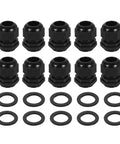 PG21 Nylon Cable Glands 10 Pack Waterproof Cord Grip Connectors With Washers Gaskets And Locknuts For 13 To 18mm Wire Grommets