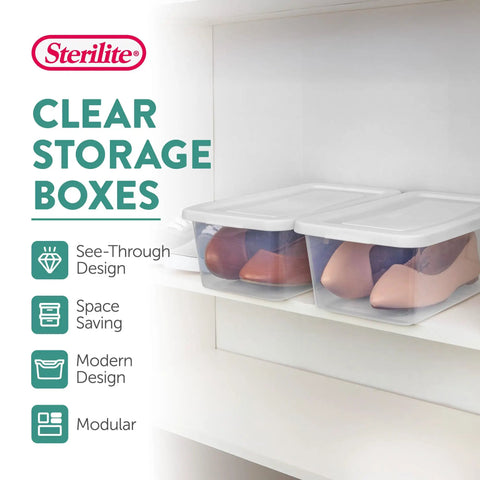 Slick Stackable Clear Plastic Storage Bins 6 Quart Capacity 12 Pack Ideal For Keeping Dorm Setup And Home Base Hella Neat While Organizing Craft Supplies Office Tools And Daily Essentials With Easy Grip Lids And Sturdy Build