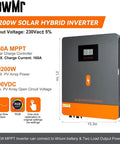 10200W Solar Inverter For Home And Off Grid RV Use 48V To 230V Pure Sine Wave Power Inverter With Built In 160A MPPT Controller