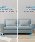 Effortless Home Move Sliders Two In One Heavy Duty Furniture Movers With Carpet Gliders And Plush Hard Floor Socks Multi Surface Moving Kit for couch on carpet and hard floor.