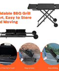 Portable Foldable Grill Table With Wheels And Side Shelf 51 Inch Large Space BBQ Stand For Woodfire OG Series Grills