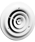 12 Inch Round Ceiling Vent Diffuser With Adjustable Airflow For Neck Opening White Duct Cover Easy Air Flow Control Energy Efficient Ventilation For Home Or Office 16 Inch Overall Diameter