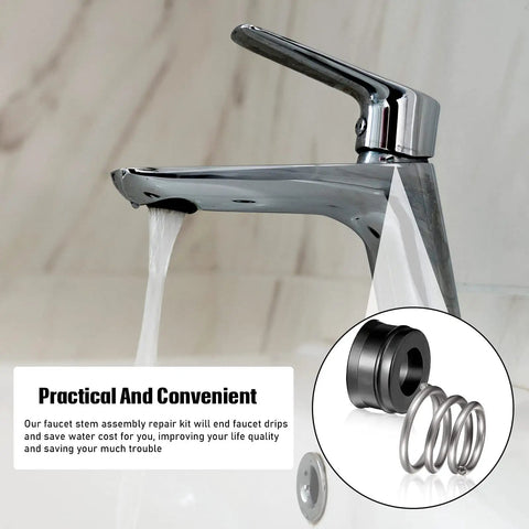 Faucet Repair Seat And Spring Kit Eight Piece Set For Single Handle Faucets with seats and springs shown
