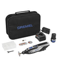 Smooth Operator 12V Cordless Rotary Tool Bundle With 160 Piece Nifty Accessory Pack, packed with charger and accessories.