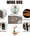 24 Pack Clear Self Adhesive Rubber Feet For Glass Tables And Drawers Rock Solid Anti Slip Bumpers used on coffee table, cabinet, and vase.