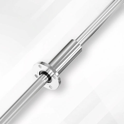 Two Pack LMF10LUU Round Flange Linear Ball Bearings Built Tough For Smooth Operator Glide On Ten Millimeter Shafts With Heavy Duty Reliability And Zero Hassle Setup Premium Grade Steel on stainless rod.