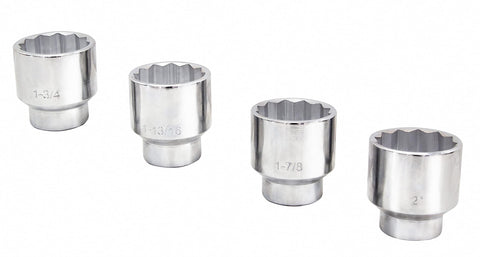 SAE sockets from 21 Piece 3/4 Inch Drive Socket Set With Case Includes 16 SAE Sockets From 7/8 Inch To 2 Inch 3/4 Inch Ratchet Flex