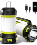 Rechargeable Camping Lantern And Flashlight With 6 Modes, 3000mAh Battery, IPX4 Waterproof, USB Cable Included, Ultra Bright LED Beam